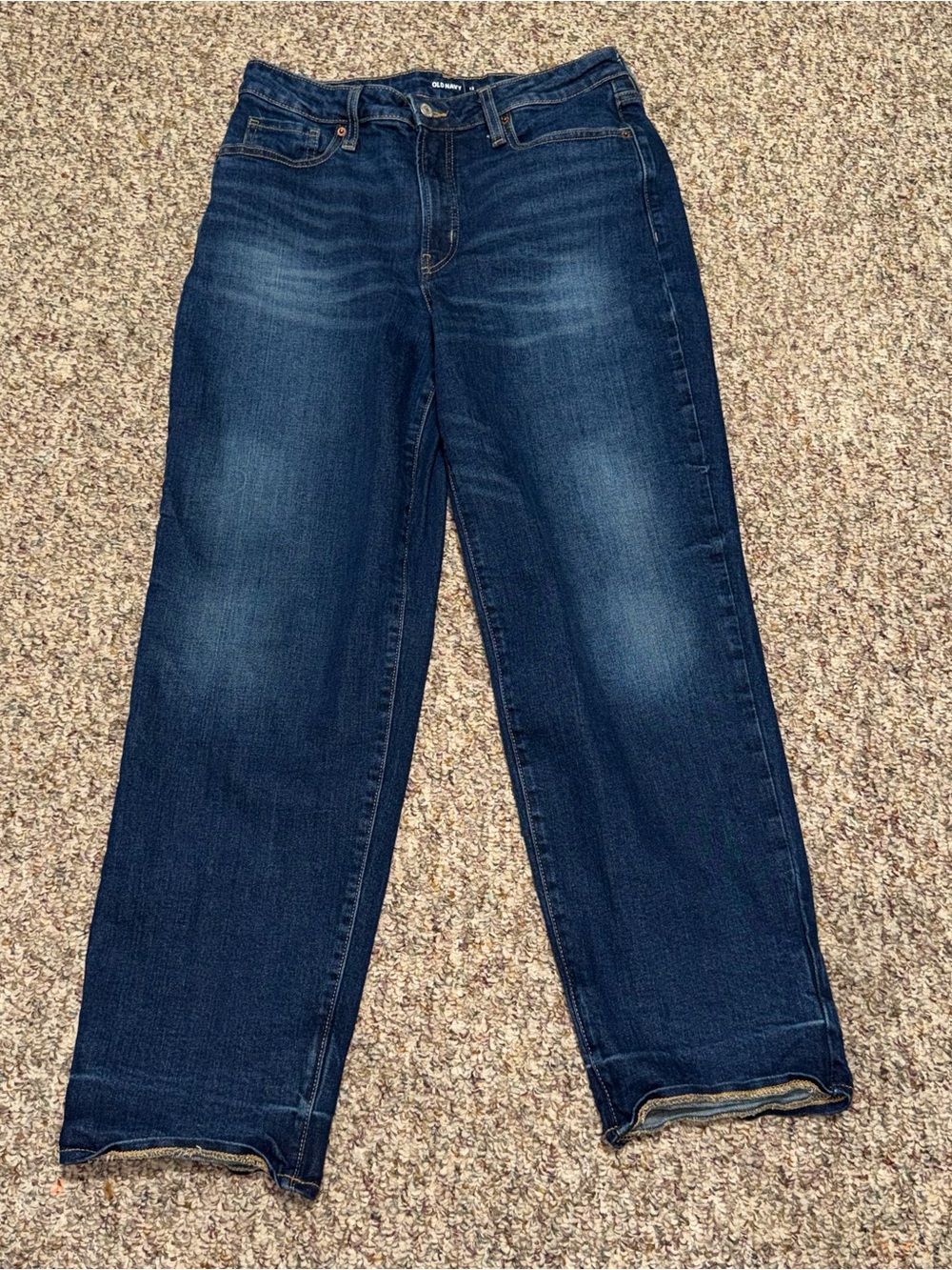 Women's size 12 jeans loose high‎ rise Dark Blue Jeans